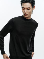 Men's Casual 100% Wool Machine-Washable Baselayer Knit