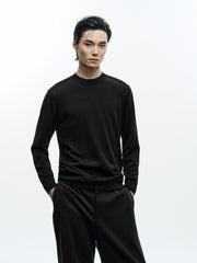 Men's Casual 100% Wool Machine-Washable Baselayer Knit