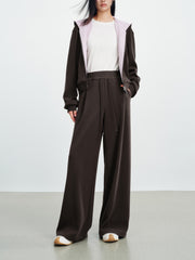 Women's Casual Elastic-Waist Relaxed Knit Sweatpants
