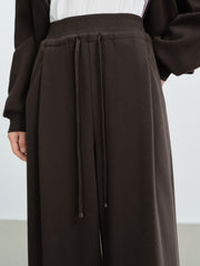 Women's Casual Elastic-Waist Relaxed Knit Sweatpants
