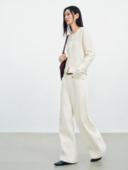Women's Casual High-Rise Wide-Leg Plant-Dyed Jeans