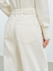 Women's Casual High-Rise Wide-Leg Plant-Dyed Jeans