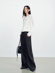Women's Casual High-Rise Wide-Leg Plant-Dyed Jeans