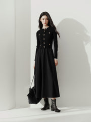 Women's Chanel-Style Commuter Paneled Base Dress