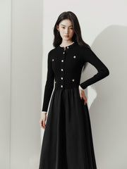 Women's Chanel-Style Commuter Paneled Base Dress