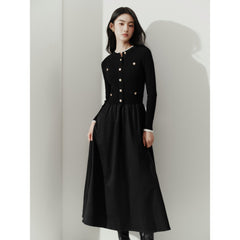 Women's Chanel-Style Commuter Paneled Base Dress