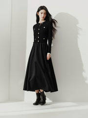 Women's Chanel-Style Commuter Paneled Base Dress