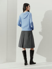 Women's Commuter Soft-Touch Midi Pleated High-Waist Skirt