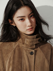Women's Vintage Structured Suede Leather Jacket
