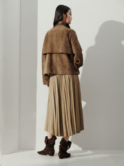 Women's Vintage Structured Suede Leather Jacket