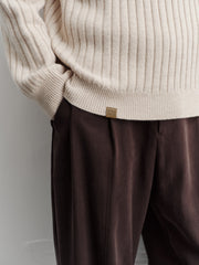 Men's Commuter Solid Ribbed-Texture Knit Top