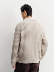 Men's Commuter Solid Ribbed-Texture Knit Top