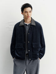 Men's Casual Denim-Style Lightweight Down Jacket