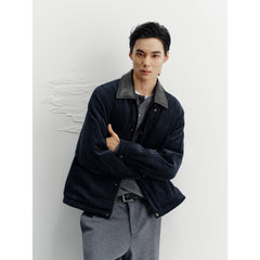 Men's Casual Denim-Style Lightweight Down Jacket
