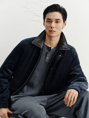 Men's Casual Denim-Style Lightweight Down Jacket