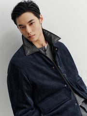 Men's Casual Denim-Style Lightweight Down Jacket