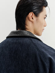 Men's Casual Denim-Style Lightweight Down Jacket