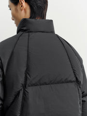 Men's Casual Black Textured Down Jacket