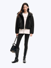 Women's Casual Hortob¨¢gy Goose Down Hooded Puffer Jacket