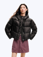 Women's Casual 10D Dark Purple 90% White Duck Down Jacket