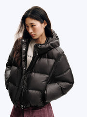 Women's Casual 10D Dark Purple 90% White Duck Down Jacket