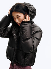 Women's Casual 10D Dark Purple 90% White Duck Down Jacket