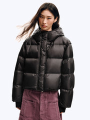 Women's Casual 10D Dark Purple 90% White Duck Down Jacket