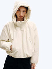Women's Casual Hortob¨¢gy Goose Down Hooded Puffer Jacket