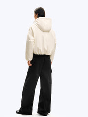 Women's Casual Hortob¨¢gy Goose Down Hooded Puffer Jacket