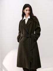 Women's Quiet Luxury Double-Faced Wool Robe Coat