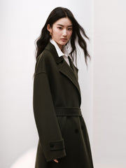 Women's Quiet Luxury Double-Faced Wool Robe Coat