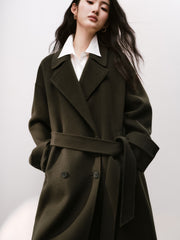Women's Quiet Luxury Double-Faced Wool Robe Coat