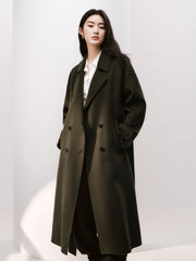 Women's Quiet Luxury Double-Faced Wool Robe Coat