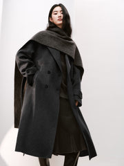 Women's Quiet Luxury Double-Faced Wool Robe Coat