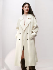 Women's Quiet Luxury Double-Faced Wool Robe Coat
