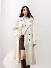 Women's Quiet Luxury Double-Faced Wool Robe Coat