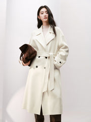 Women's Quiet Luxury Double-Faced Wool Robe Coat