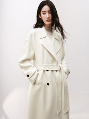 Women's Quiet Luxury Double-Faced Wool Robe Coat