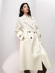 Women's Quiet Luxury Double-Faced Wool Robe Coat