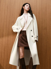 Women's Quiet Luxury Double-Faced Wool Robe Coat