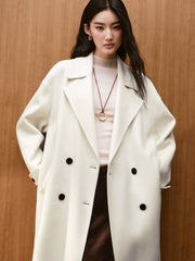 Women's Quiet Luxury Double-Faced Wool Robe Coat
