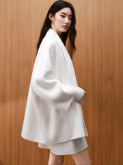 Women's Commuter Wool-Blend Robe Coat