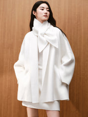Women's Commuter  Wool-Blend Double-Face Robe Coat Set
