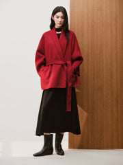 Women's Commuter Wool-Blend Robe Coat