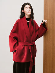 Women's Commuter Wool-Blend Robe Coat