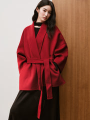 Women's Commuter Wool-Blend Robe Coat