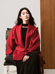 Women's Commuter Wool-Blend Robe Coat