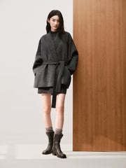 Women's Commuter Wool-Blend Robe Coat