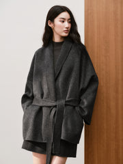 Women's Commuter Wool-Blend Robe Coat