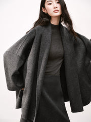 Women's Commuter  Wool-Blend Double-Face Robe Coat Set